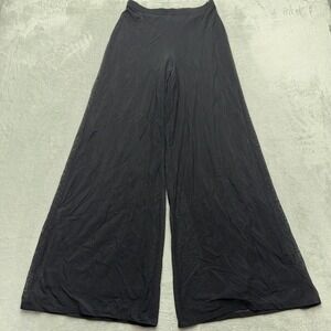 Tadashi Pants Womens Medium Black Wide Leg Mesh Overlay High Rise Lined USA